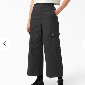 dickies wide leg cargo pants black